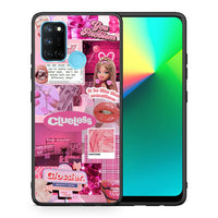 Thumbnail for Θήκη Αγίου Βαλεντίνου Realme 7i / C25 Pink Love από τη Smartfits με σχέδιο στο πίσω μέρος και μαύρο περίβλημα | Realme 7i / C25 Pink Love case with colorful back and black bezels