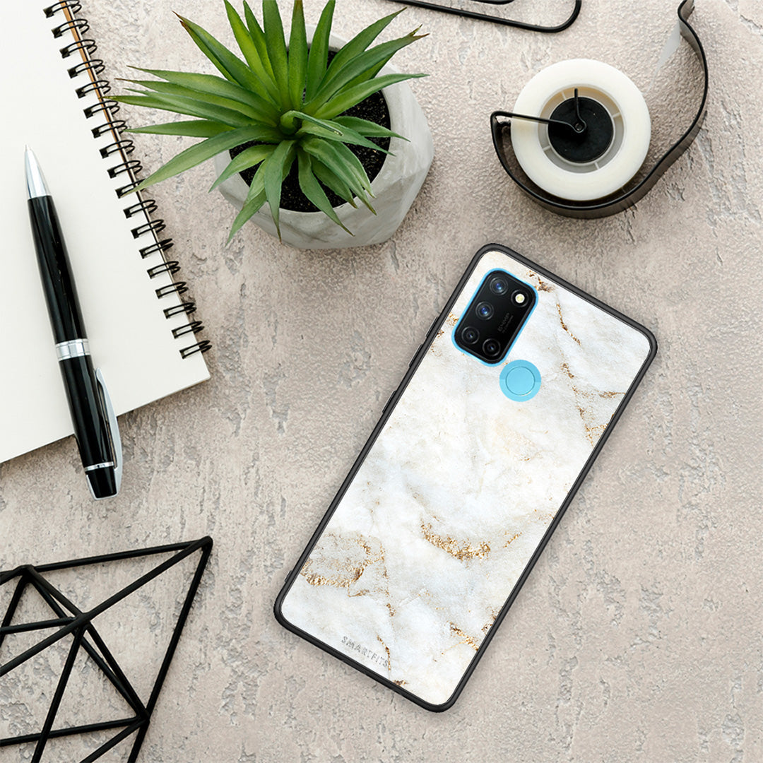 White Gold Marble - Realme 7i / C25 θήκη