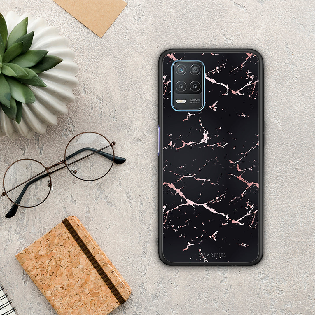 Marble Black Rosegold - Realme 8 5G θήκη