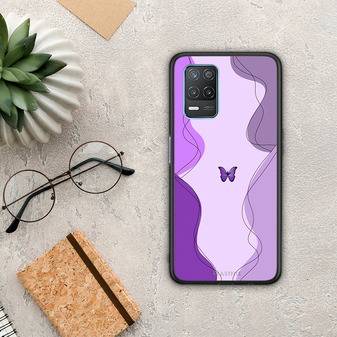 Purple Mariposa - Realme 8 5G θήκη
