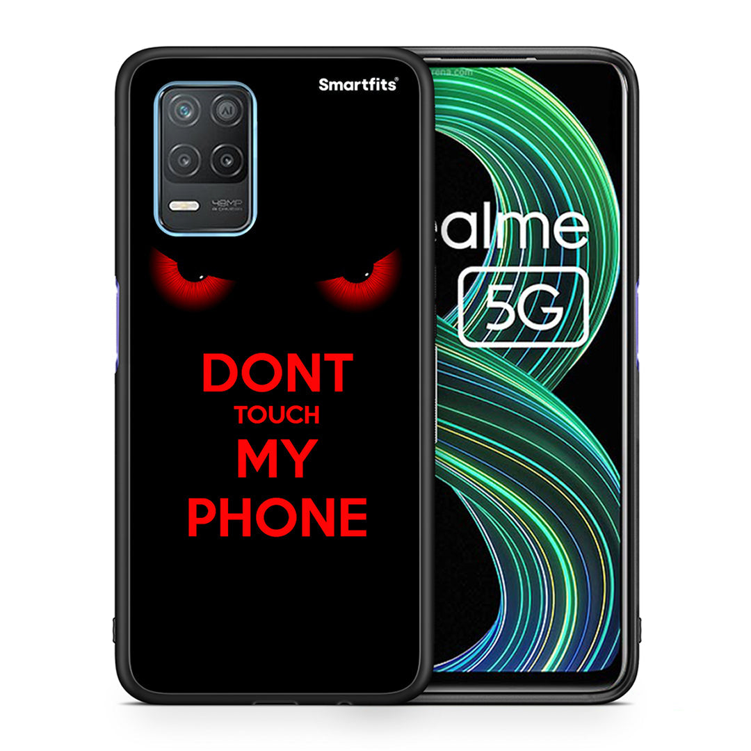 Θήκη Realme 8 5G Touch My Phone από τη Smartfits με σχέδιο στο πίσω μέρος και μαύρο περίβλημα | Realme 8 5G Touch My Phone case with colorful back and black bezels