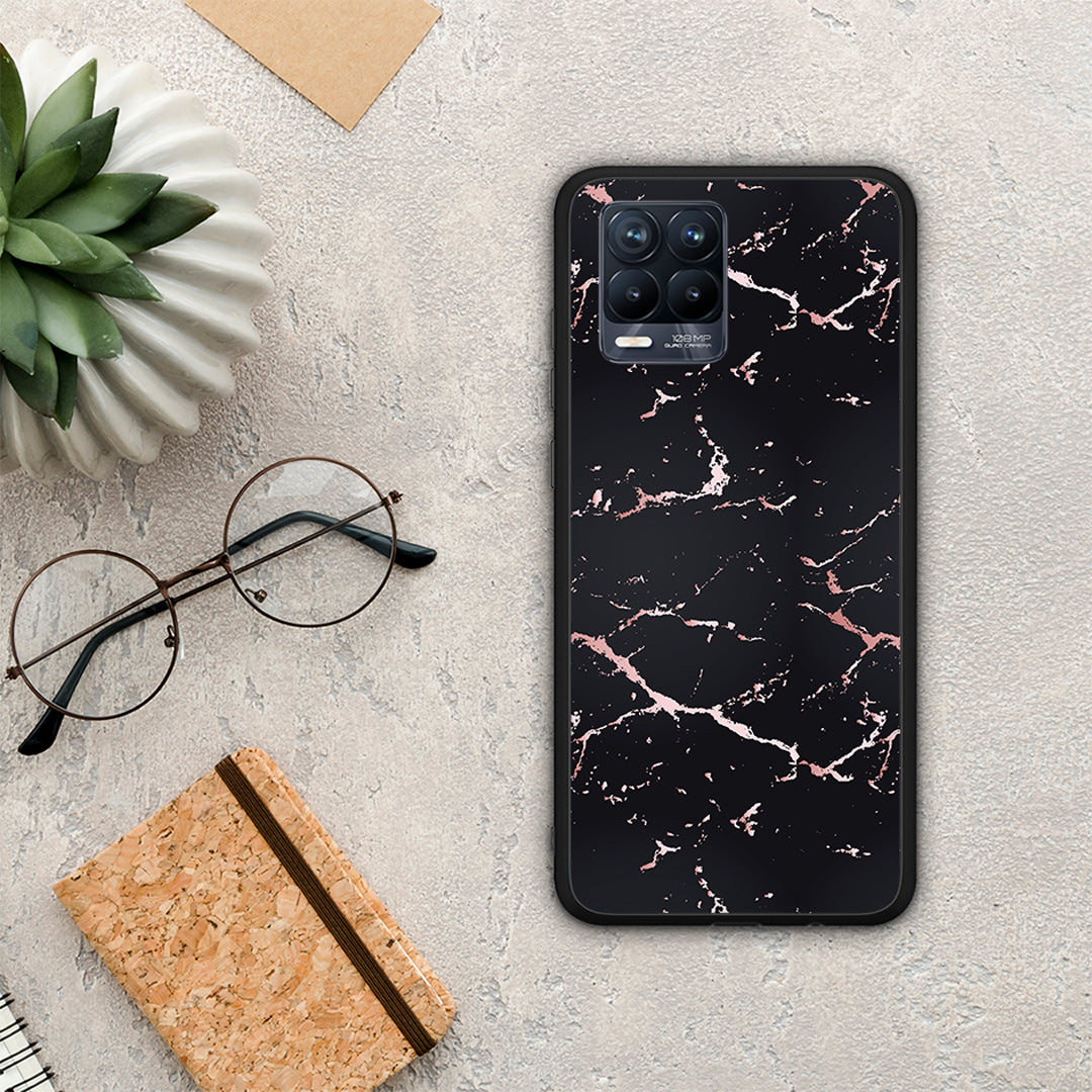 Marble Black Rosegold - Realme 8 / 8 Pro θήκη