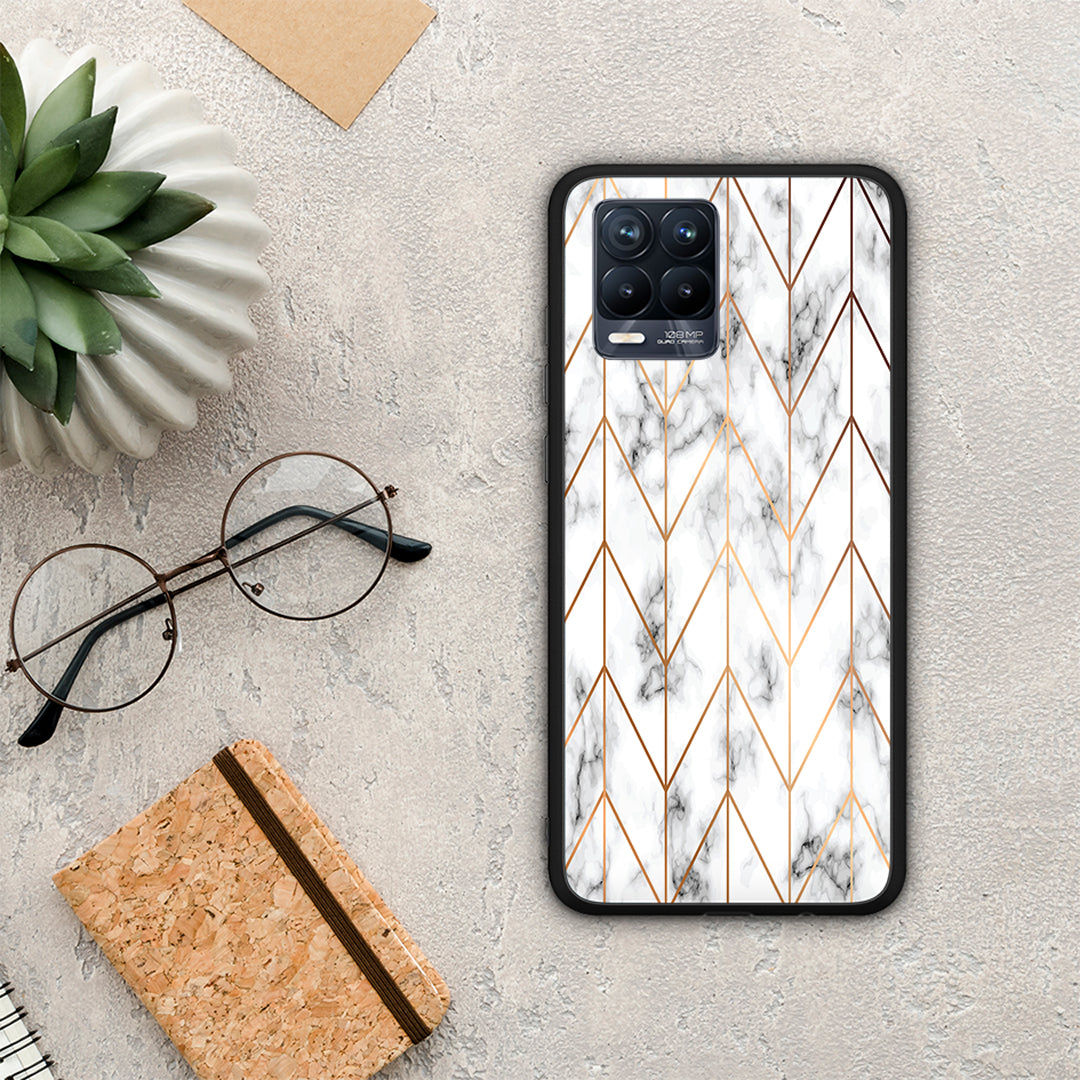 Marble Gold Geometric - Realme 8 / 8 Pro θήκη