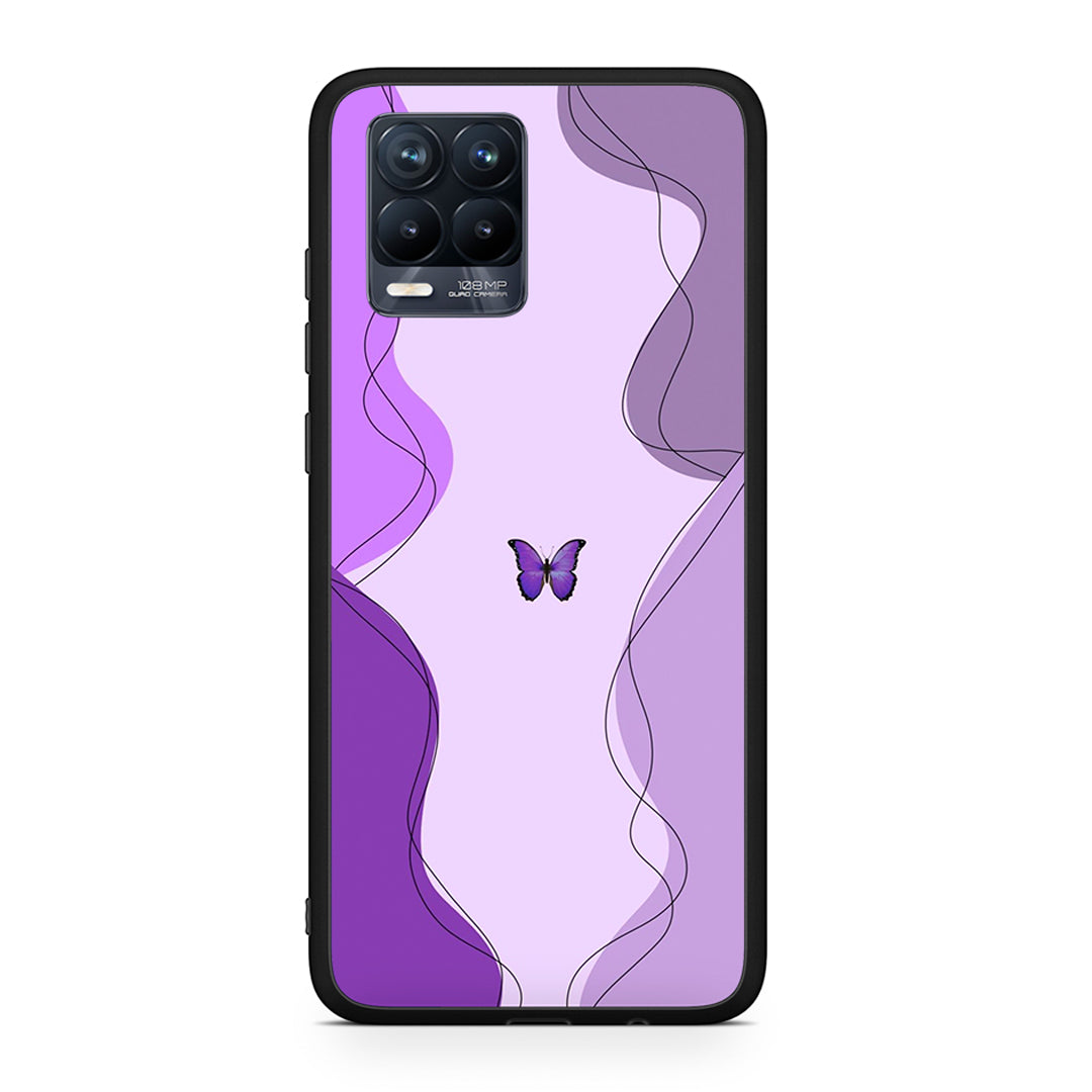 Purple Mariposa - Realme 8 / 8 Pro θήκη