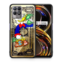 Thumbnail for Θήκη Realme 8i Duck Money από τη Smartfits με σχέδιο στο πίσω μέρος και μαύρο περίβλημα | Realme 8i Duck Money case with colorful back and black bezels