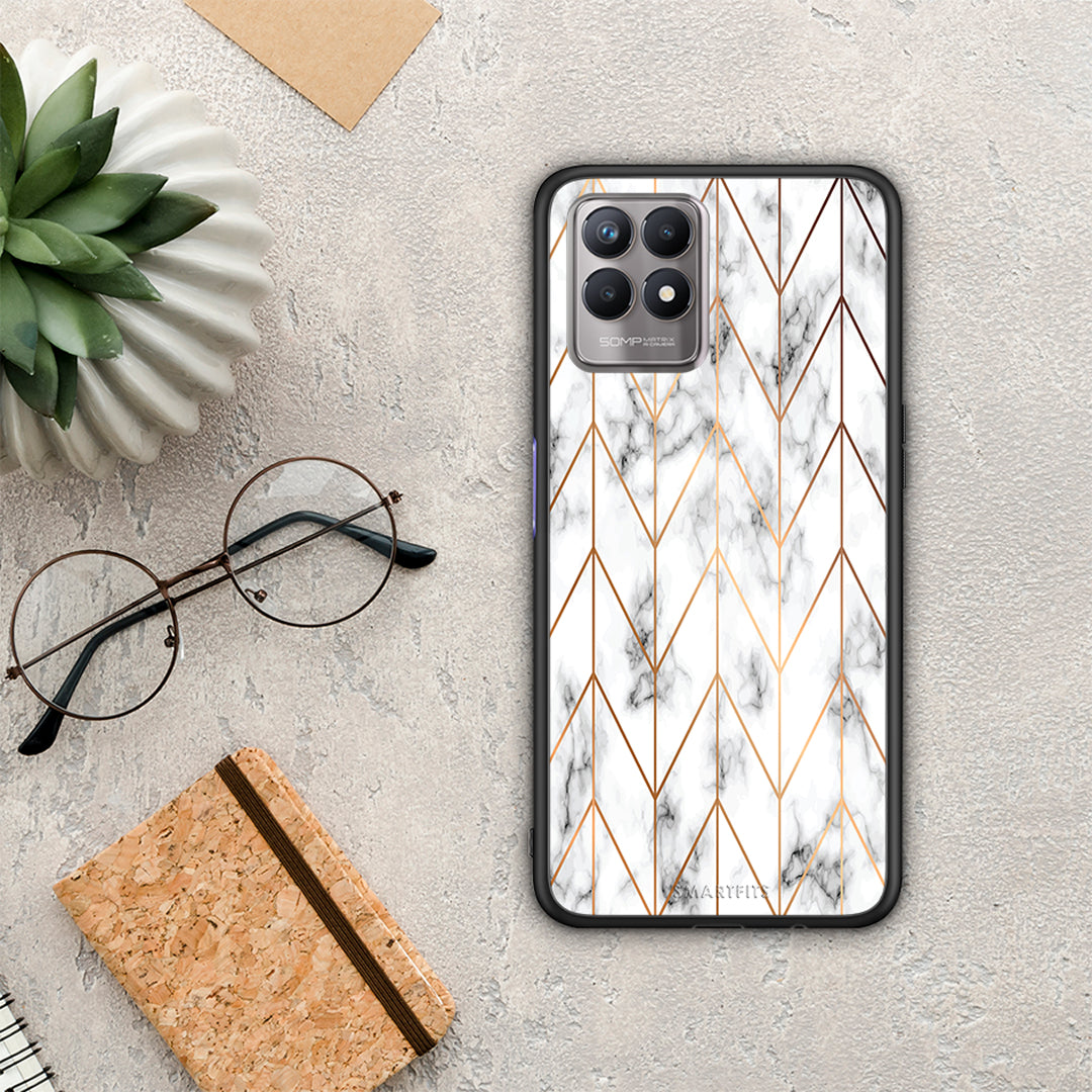 Marble Gold Geometric - Realme 8i θήκη