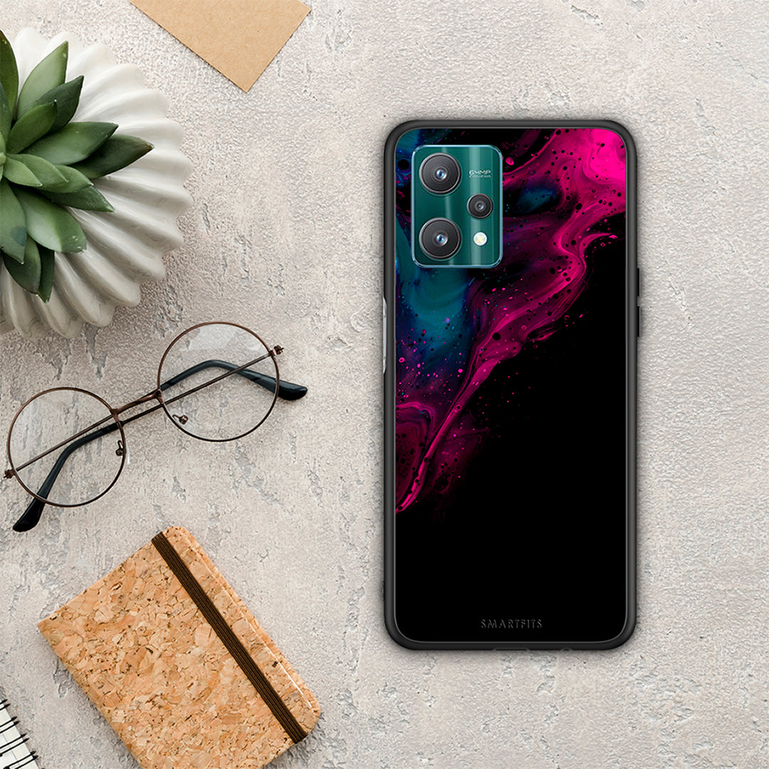Watercolor Pink Black - Realme 9 Pro θήκη
