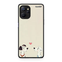 Thumbnail for Realme 9i 5G Dalmatians Love θήκη από τη Smartfits με σχέδιο στο πίσω μέρος και μαύρο περίβλημα | Smartphone case with colorful back and black bezels by Smartfits