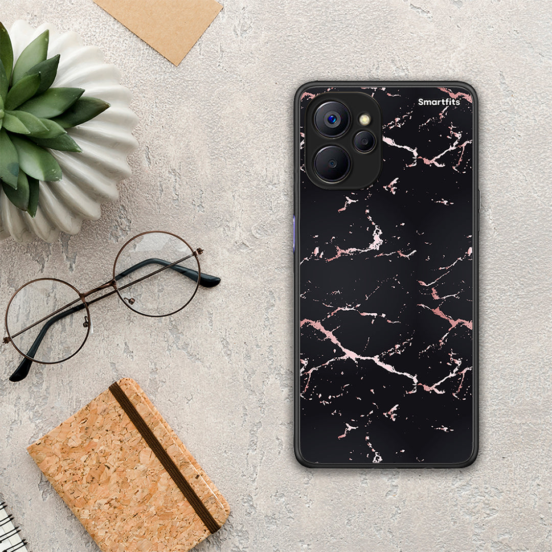 Marble Black Rosegold - Realme 9i 5G θήκη
