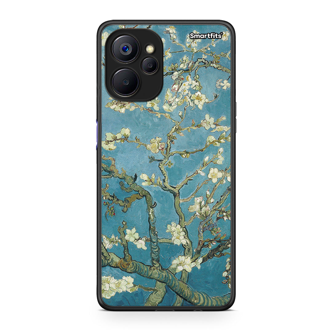Realme 9i 5G White Blossoms θήκη από τη Smartfits με σχέδιο στο πίσω μέρος και μαύρο περίβλημα | Smartphone case with colorful back and black bezels by Smartfits