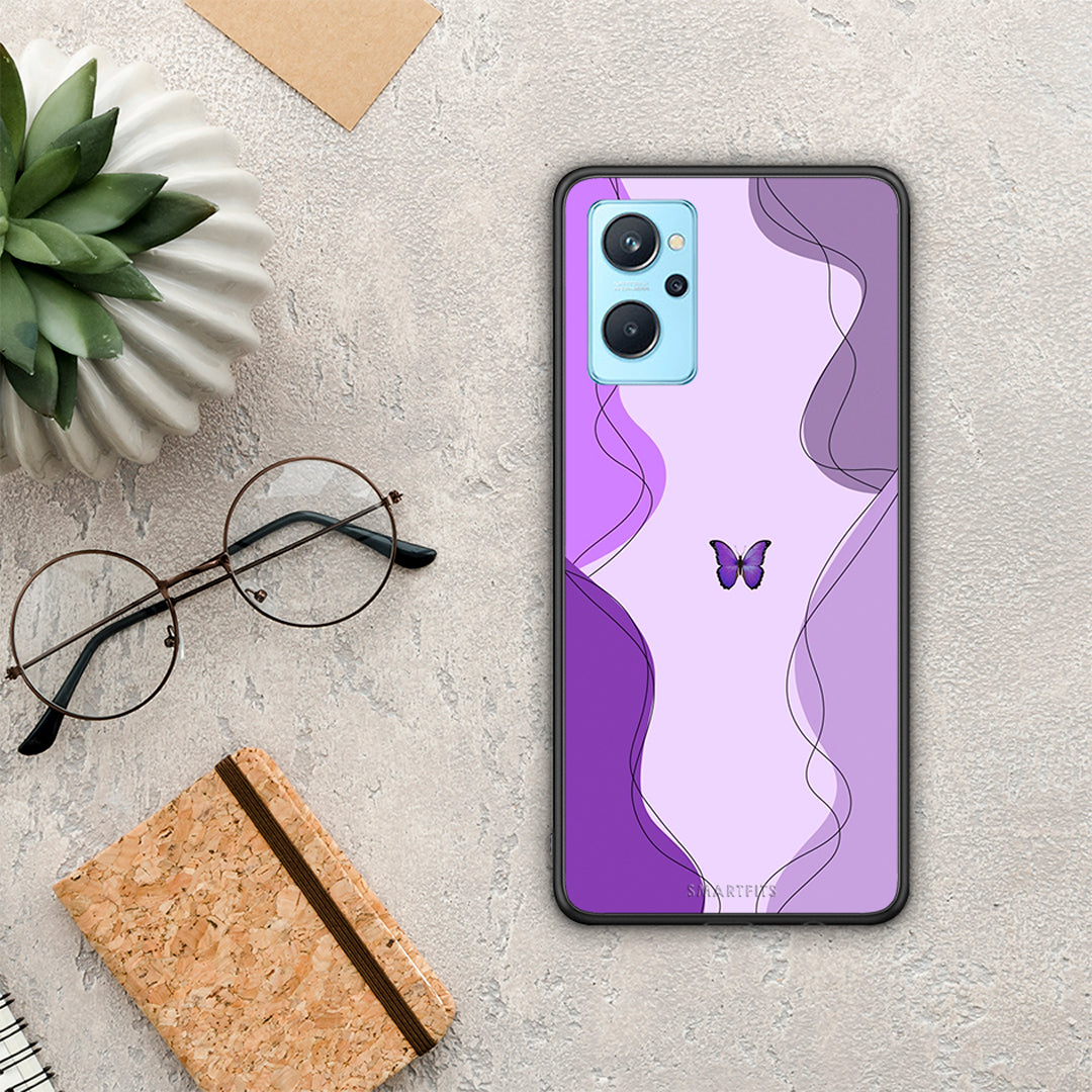 Purple Mariposa - Oppo A96 θήκη