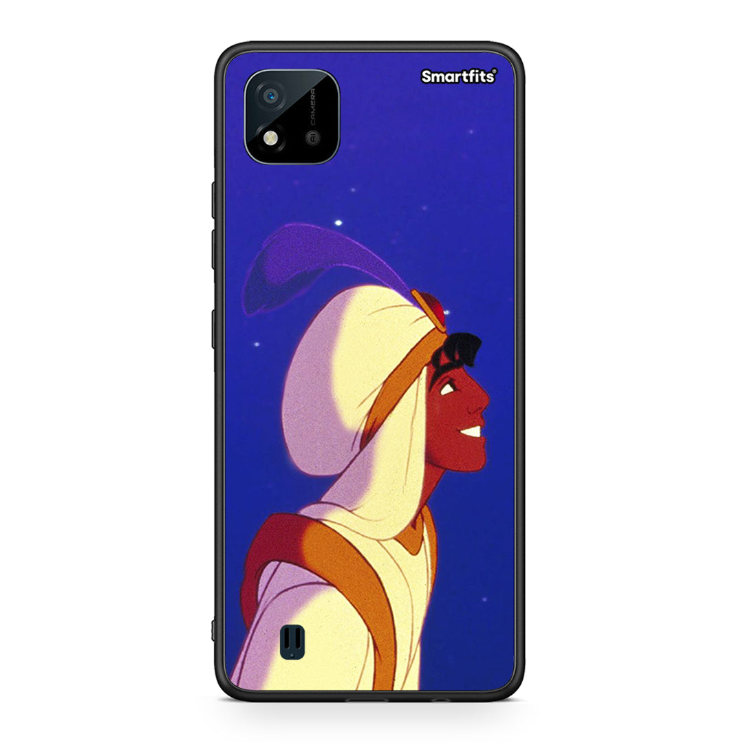 Realme C11 2021 Alladin And Jasmine Love 1 θήκη από τη Smartfits με σχέδιο στο πίσω μέρος και μαύρο περίβλημα | Smartphone case with colorful back and black bezels by Smartfits
