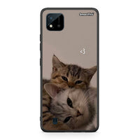 Thumbnail for Realme C11 2021 Cats In Love θήκη από τη Smartfits με σχέδιο στο πίσω μέρος και μαύρο περίβλημα | Smartphone case with colorful back and black bezels by Smartfits
