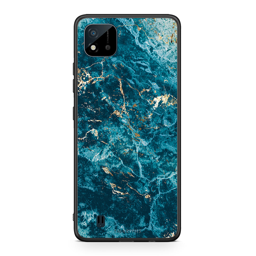 Realme C11 2021 Marble Blue θήκη από τη Smartfits με σχέδιο στο πίσω μέρος και μαύρο περίβλημα | Smartphone case with colorful back and black bezels by Smartfits