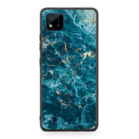 Thumbnail for Realme C11 2021 Marble Blue θήκη από τη Smartfits με σχέδιο στο πίσω μέρος και μαύρο περίβλημα | Smartphone case with colorful back and black bezels by Smartfits