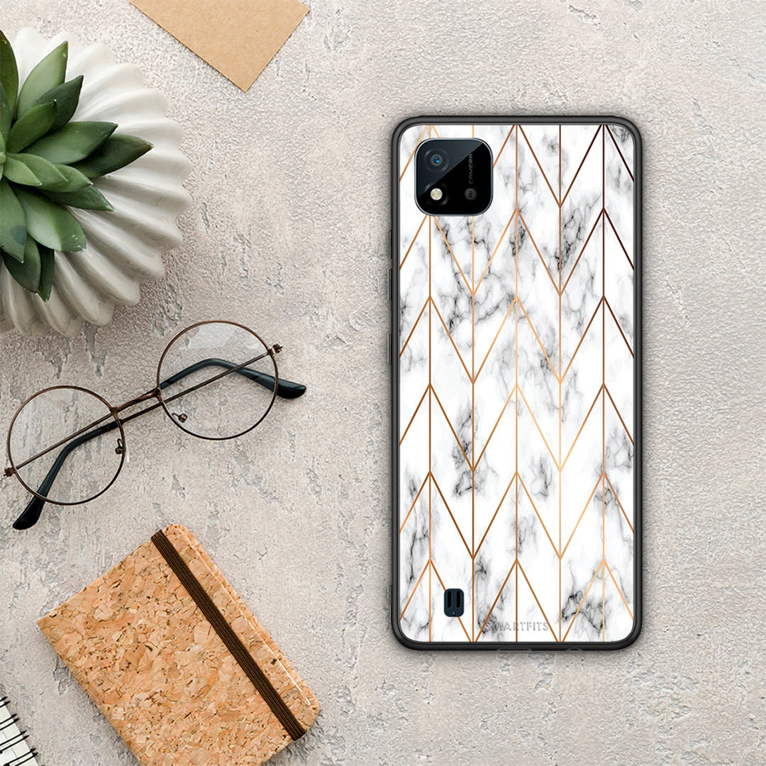 Marble Gold Geometric - Realme C11 2021 / C20 θήκη
