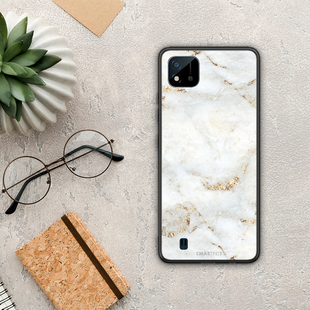 White Gold Marble - Realme C11 2021 / C20 θήκη