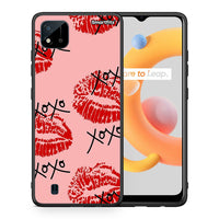 Thumbnail for Θήκη Realme C11 2021 XOXO Lips από τη Smartfits με σχέδιο στο πίσω μέρος και μαύρο περίβλημα | Realme C11 2021 XOXO Lips case with colorful back and black bezels