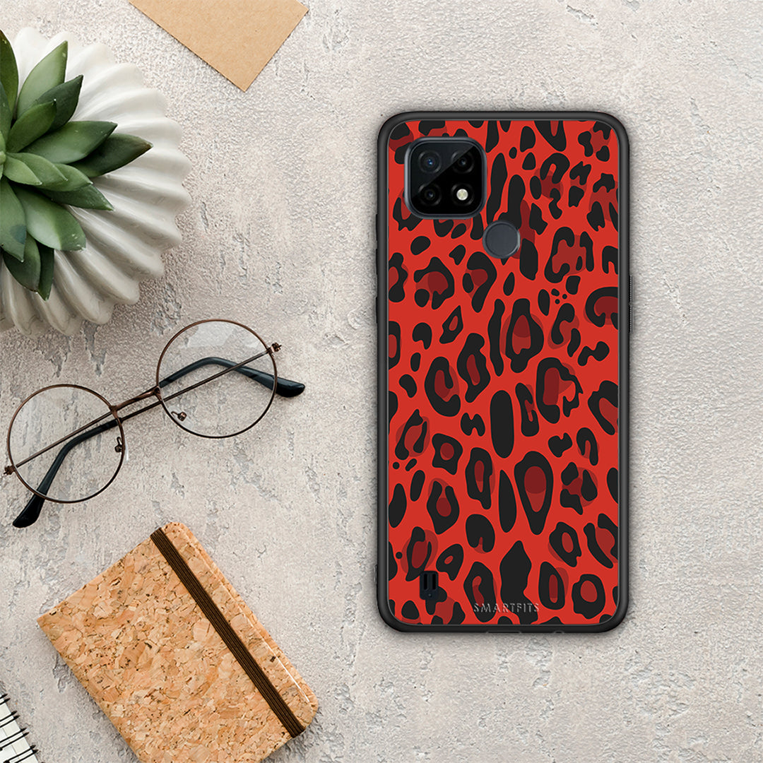 Animal Red Leopard - Realme C21 θήκη