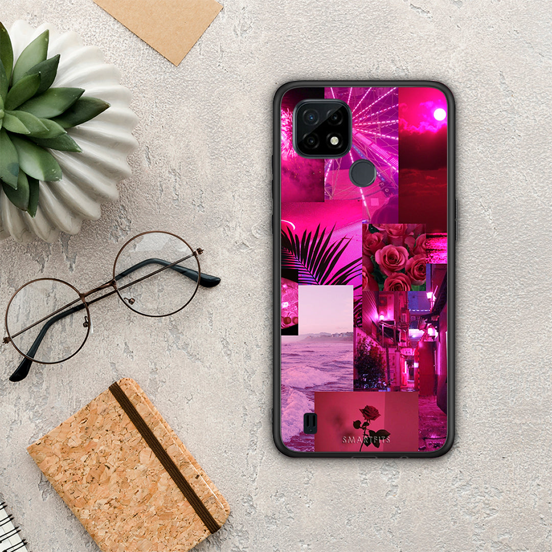 Collage Red Roses - Realme C21 θήκη