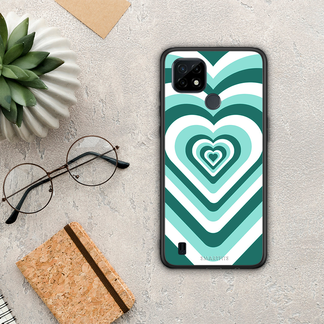 Green Hearts - Realme C21 θήκη