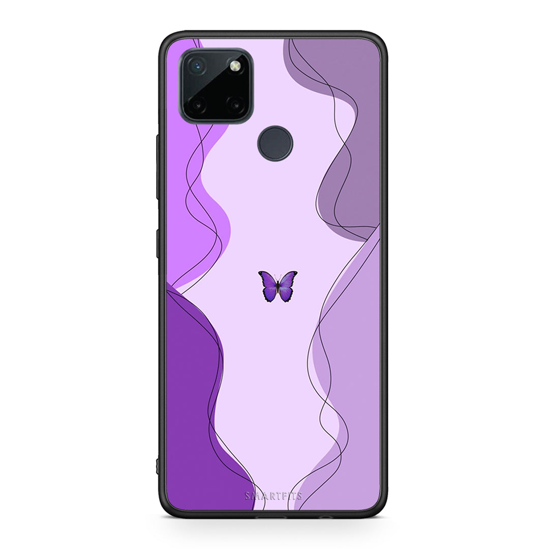 Purple Mariposa - Realme C21Y / C25Y / 7i (Global) θήκη