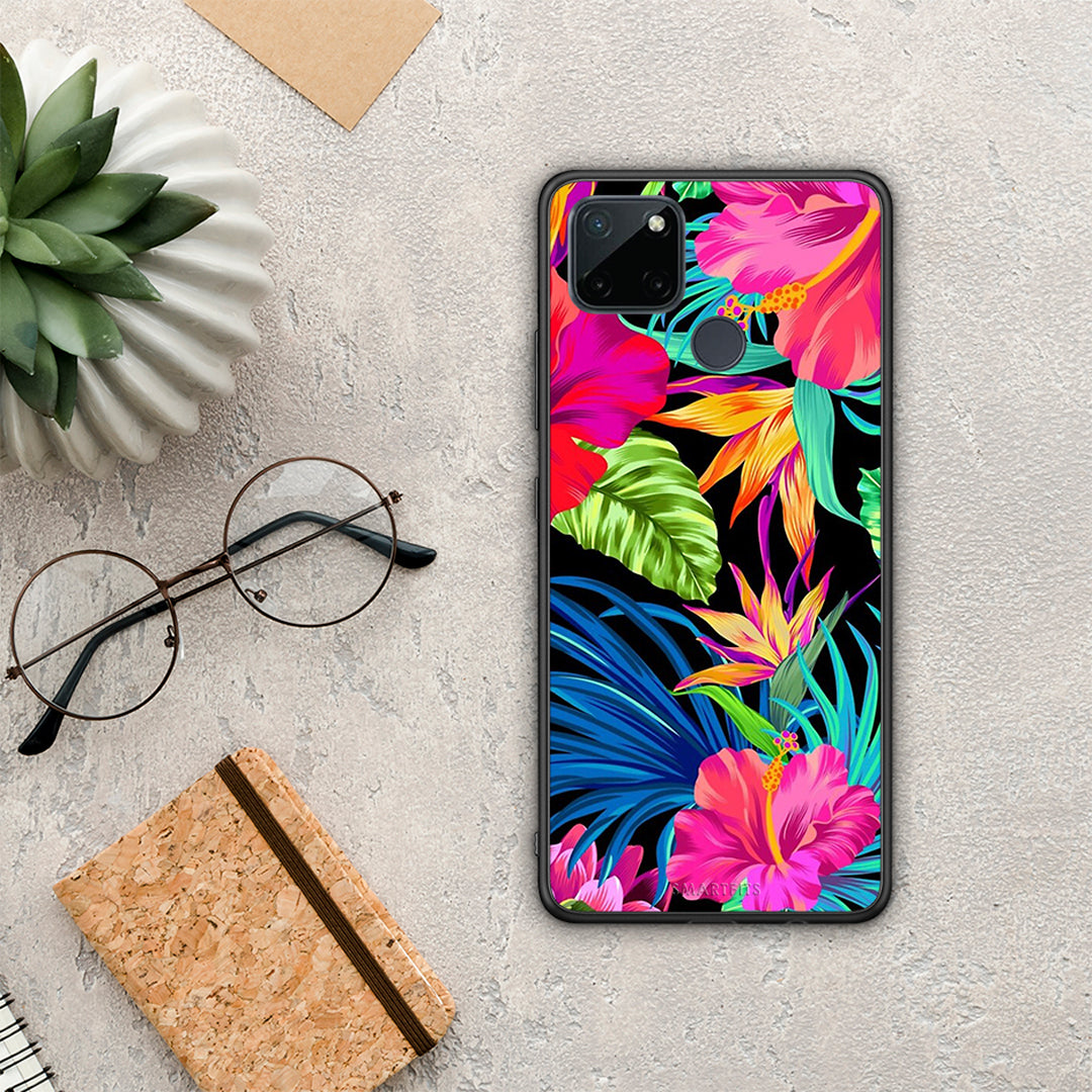Tropical Flowers - Realme C21Y / C25Y / 7i (Global) θήκη