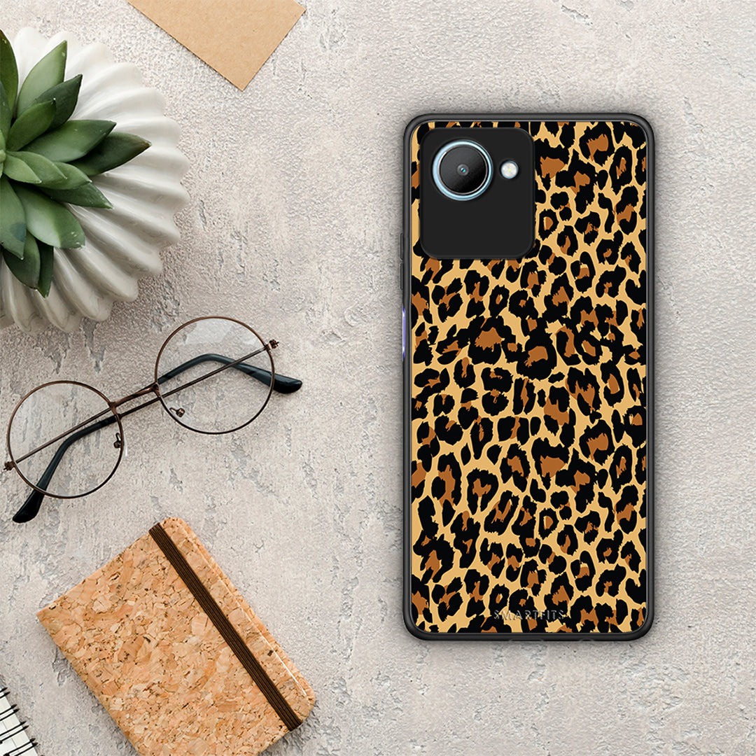 Θήκη Realme C30 Animal Leopard από τη Smartfits με σχέδιο στο πίσω μέρος και μαύρο περίβλημα | Realme C30 Animal Leopard Case with Colorful Back and Black Bezels