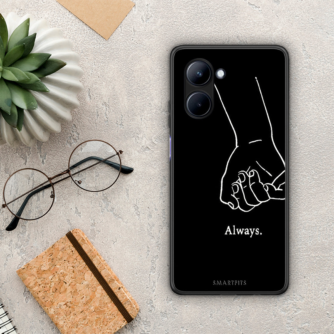 Θήκη Realme C33 Always & Forever 1 από τη Smartfits με σχέδιο στο πίσω μέρος και μαύρο περίβλημα | Realme C33 Always & Forever 1 Case with Colorful Back and Black Bezels