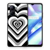 Thumbnail for Θήκη Realme C33 Black Hearts από τη Smartfits με σχέδιο στο πίσω μέρος και μαύρο περίβλημα | Realme C33 Black Hearts Case with Colorful Back and Black Bezels
