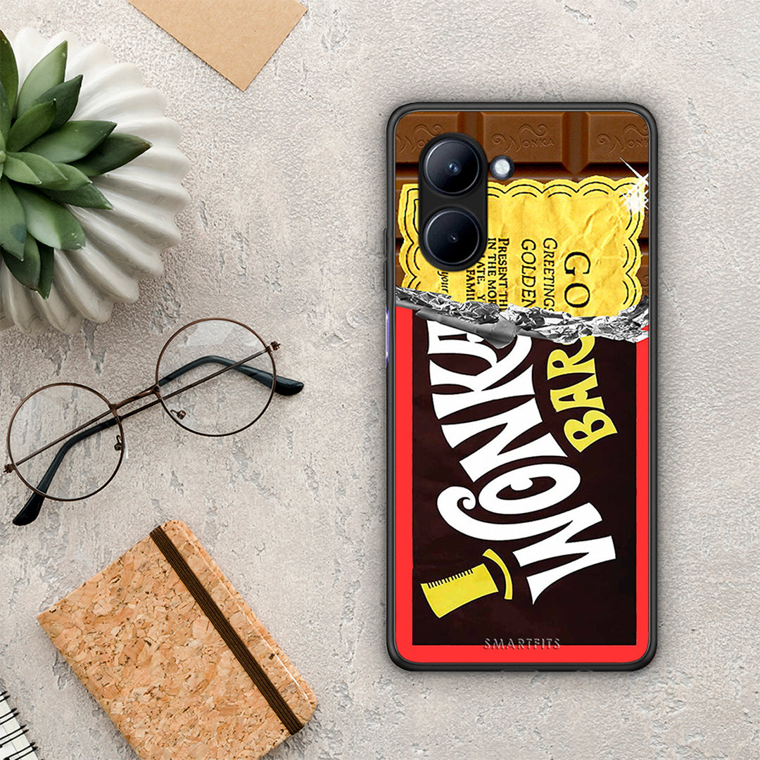 Θήκη Realme C33 Golden Ticket από τη Smartfits με σχέδιο στο πίσω μέρος και μαύρο περίβλημα | Realme C33 Golden Ticket Case with Colorful Back and Black Bezels