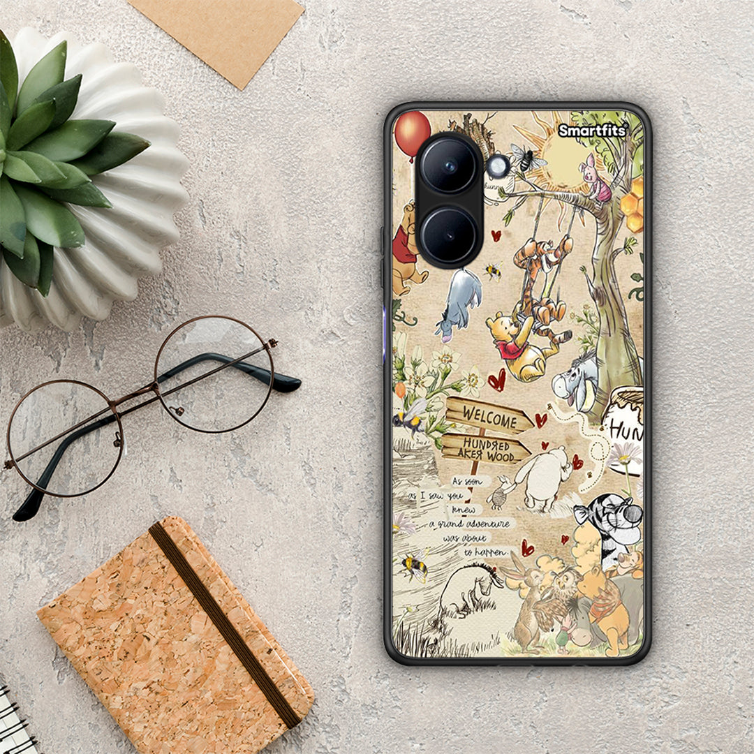 Θήκη Realme C33 Happy Friends από τη Smartfits με σχέδιο στο πίσω μέρος και μαύρο περίβλημα | Realme C33 Happy Friends Case with Colorful Back and Black Bezels