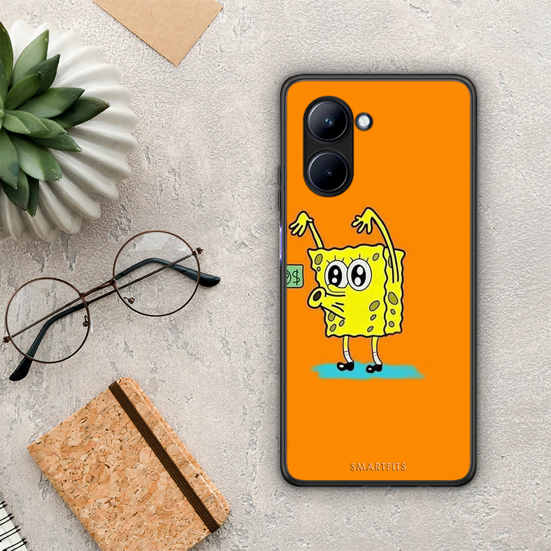 Θήκη Realme C33 No Money 2 από τη Smartfits με σχέδιο στο πίσω μέρος και μαύρο περίβλημα | Realme C33 No Money 2 Case with Colorful Back and Black Bezels