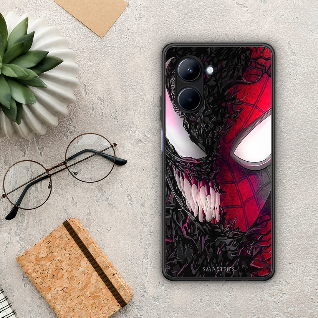 Θήκη Realme C33 PopArt SpiderVenom από τη Smartfits με σχέδιο στο πίσω μέρος και μαύρο περίβλημα | Realme C33 PopArt SpiderVenom Case with Colorful Back and Black Bezels