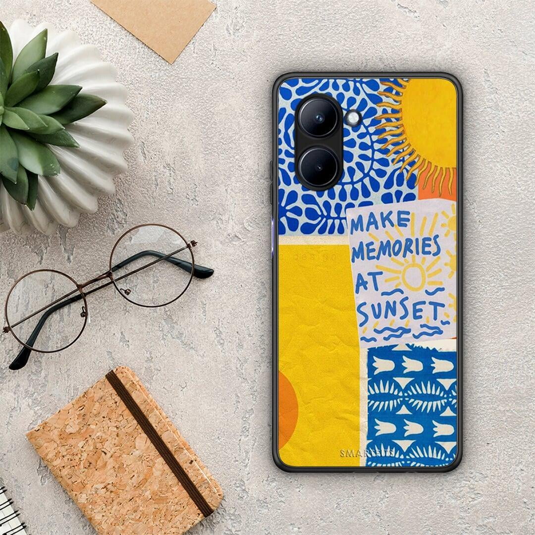 Θήκη Realme C33 Sunset Memories από τη Smartfits με σχέδιο στο πίσω μέρος και μαύρο περίβλημα | Realme C33 Sunset Memories Case with Colorful Back and Black Bezels