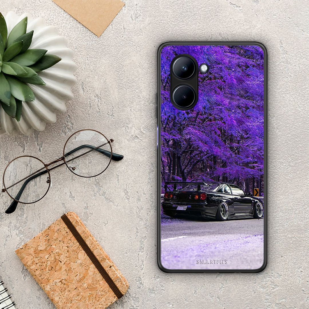 Θήκη Realme C33 Super Car από τη Smartfits με σχέδιο στο πίσω μέρος και μαύρο περίβλημα | Realme C33 Super Car Case with Colorful Back and Black Bezels