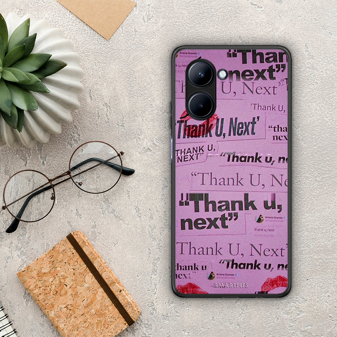 Θήκη Realme C33 Thank You Next από τη Smartfits με σχέδιο στο πίσω μέρος και μαύρο περίβλημα | Realme C33 Thank You Next Case with Colorful Back and Black Bezels