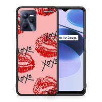 Thumbnail for Θήκη Realme C35 XOXO Lips από τη Smartfits με σχέδιο στο πίσω μέρος και μαύρο περίβλημα | Realme C35 XOXO Lips case with colorful back and black bezels