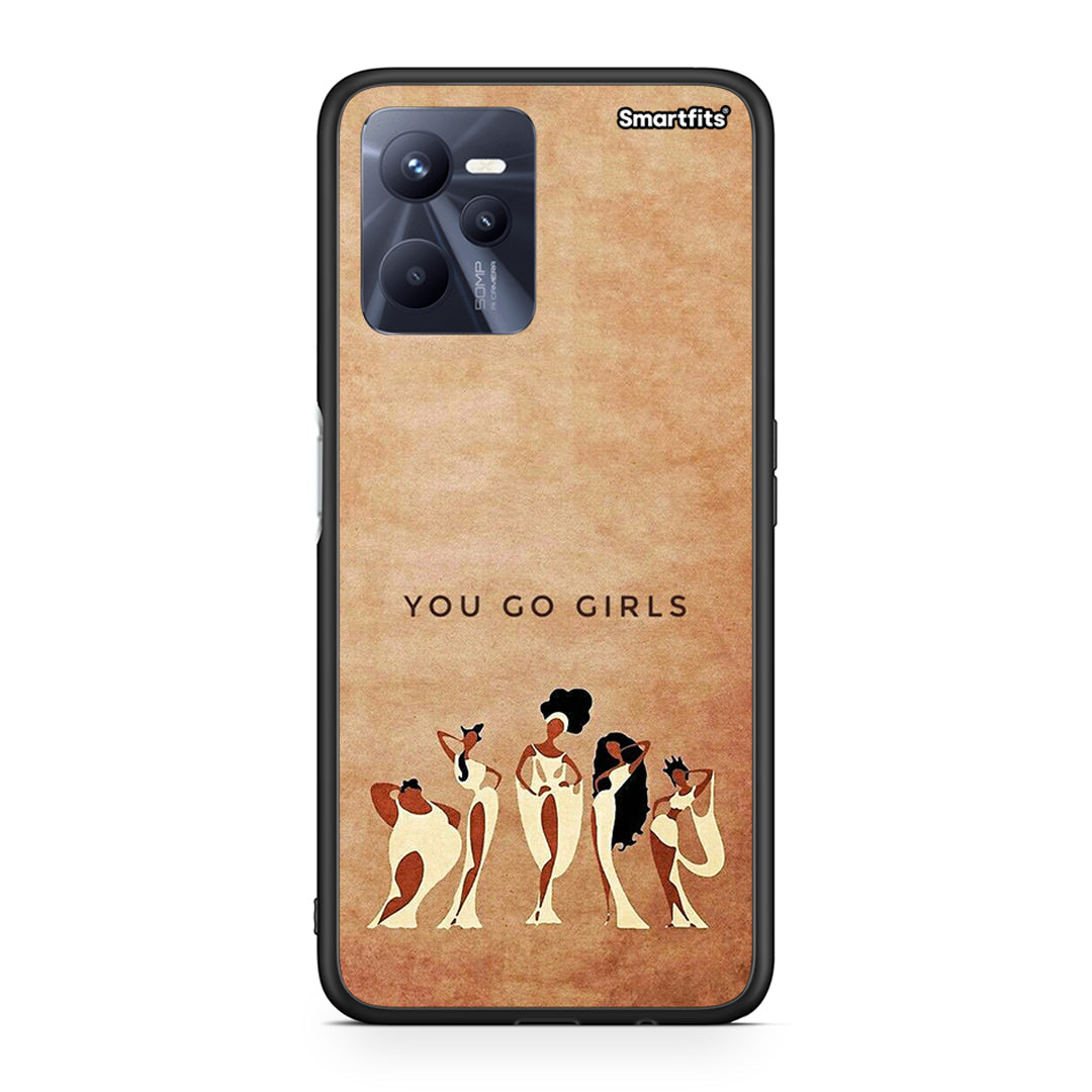 Realme C35 You Go Girl θήκη από τη Smartfits με σχέδιο στο πίσω μέρος και μαύρο περίβλημα | Smartphone case with colorful back and black bezels by Smartfits