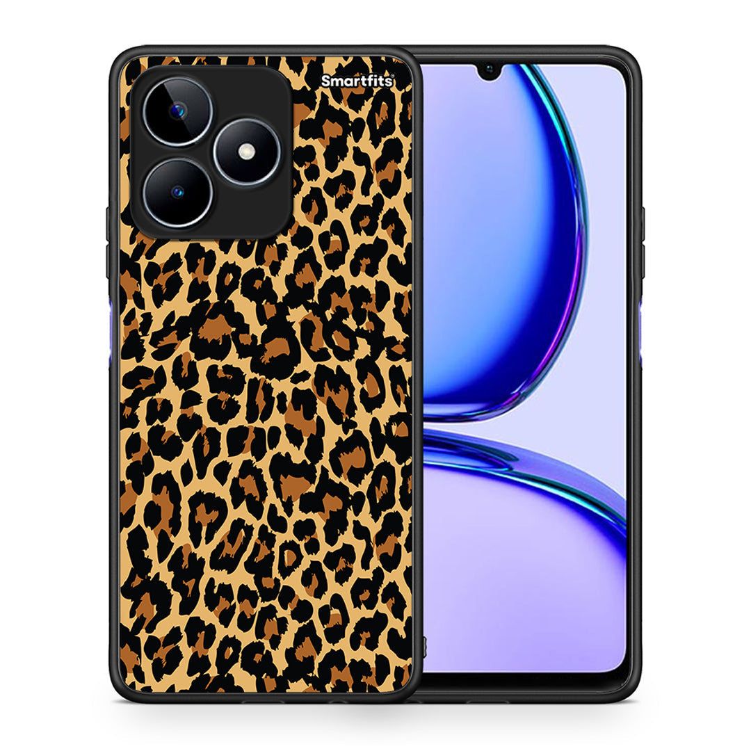 Θήκη Realme C53 Leopard Animal από τη Smartfits με σχέδιο στο πίσω μέρος και μαύρο περίβλημα | Realme C53 Leopard Animal case with colorful back and black bezels
