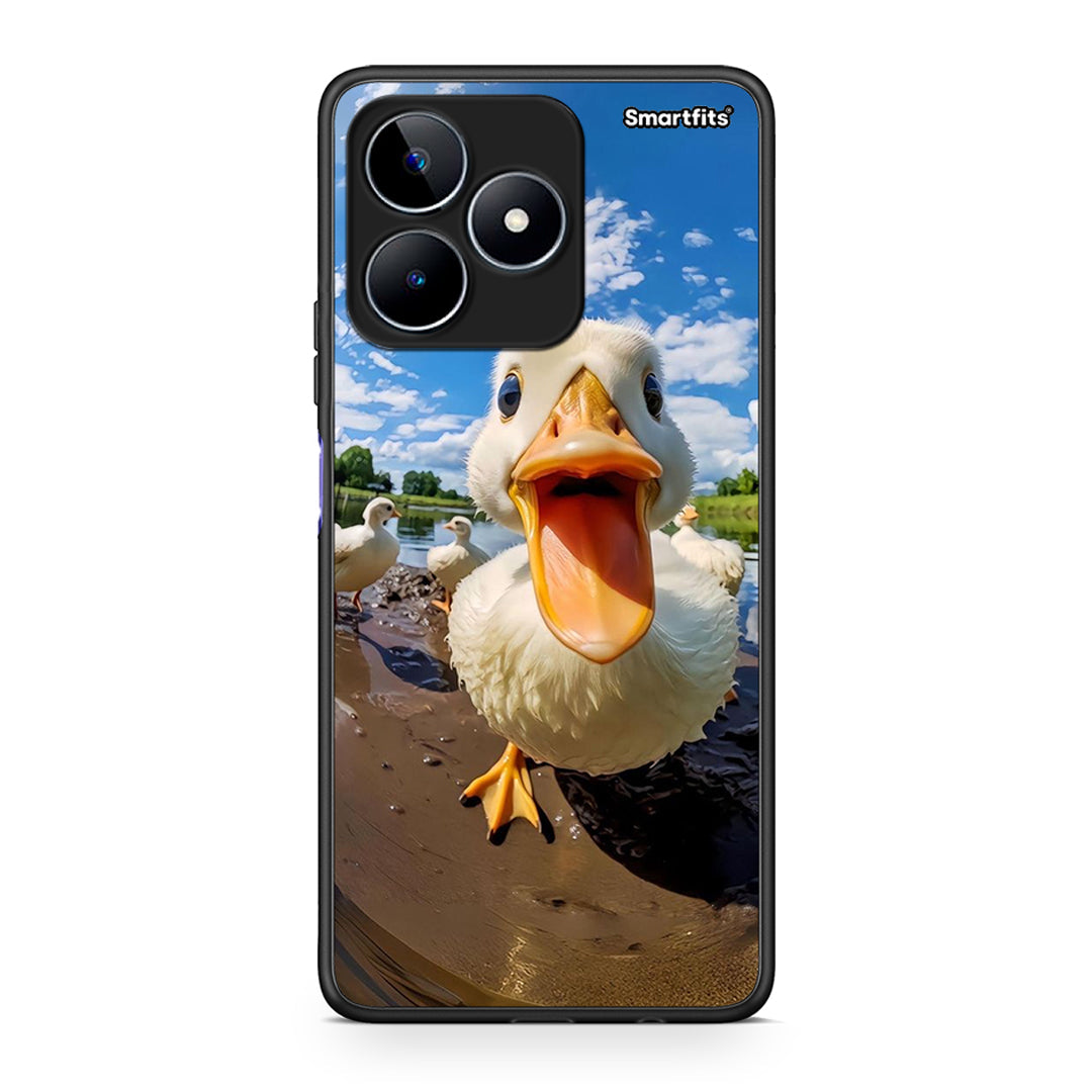 Realme C53 Duck Face θήκη από τη Smartfits με σχέδιο στο πίσω μέρος και μαύρο περίβλημα | Smartphone case with colorful back and black bezels by Smartfits
