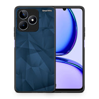 Thumbnail for Θήκη Realme C53 Blue Abstract Geometric από τη Smartfits με σχέδιο στο πίσω μέρος και μαύρο περίβλημα | Realme C53 Blue Abstract Geometric case with colorful back and black bezels
