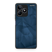 Thumbnail for 39 - Realme C53 Blue Abstract Geometric case, cover, bumper