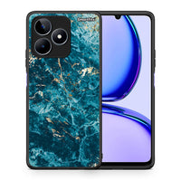 Thumbnail for Θήκη Realme C53 Marble Blue από τη Smartfits με σχέδιο στο πίσω μέρος και μαύρο περίβλημα | Realme C53 Marble Blue case with colorful back and black bezels