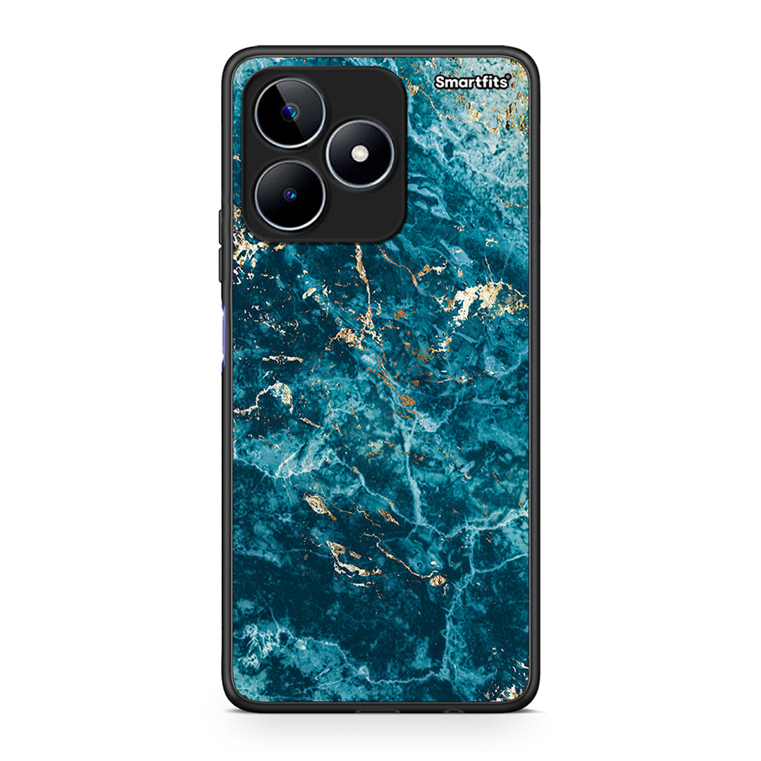 Realme C53 Marble Blue θήκη από τη Smartfits με σχέδιο στο πίσω μέρος και μαύρο περίβλημα | Smartphone case with colorful back and black bezels by Smartfits
