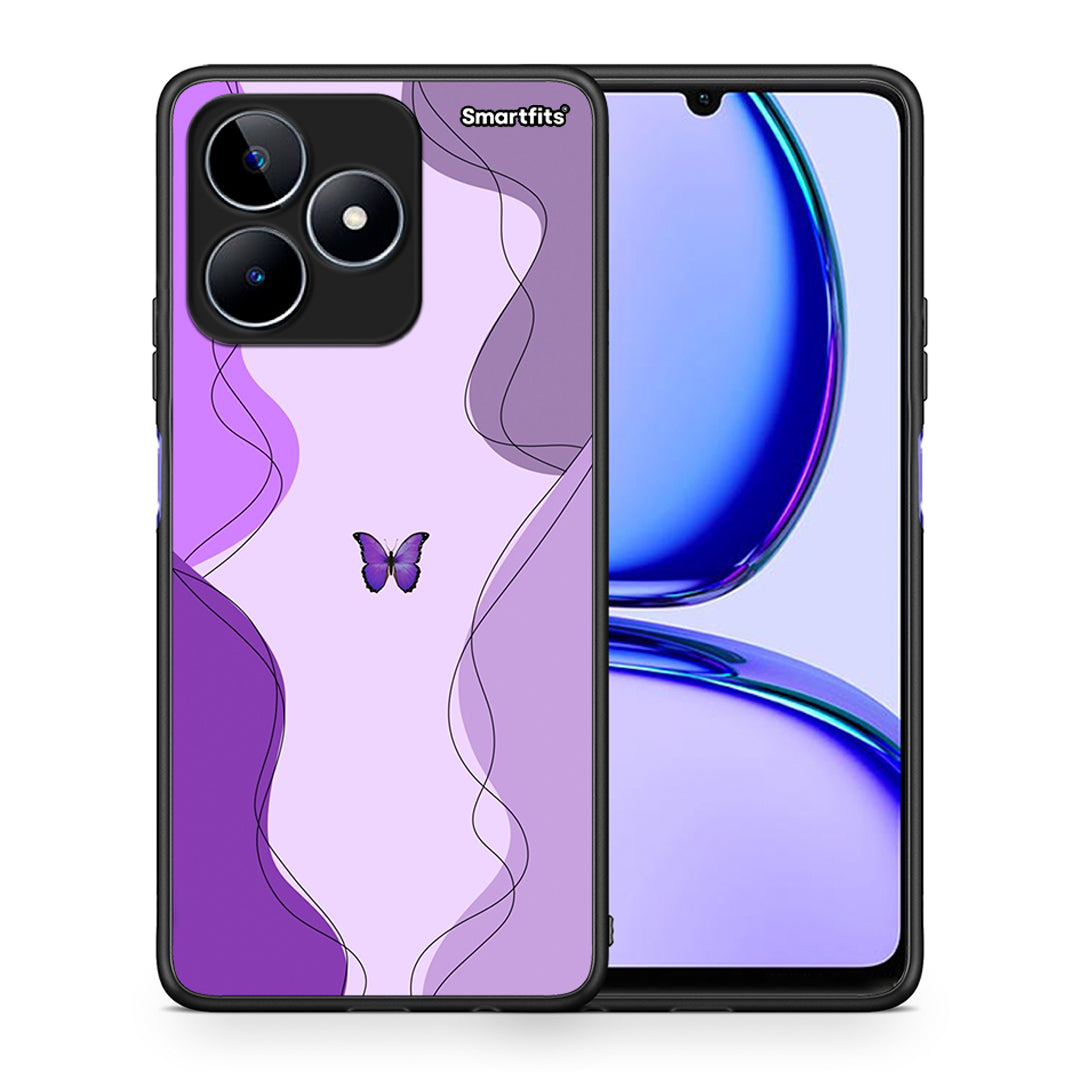 Purple Mariposa - Realme C53 θήκη