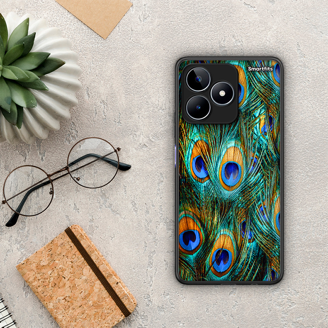 Real Peacock Feathers - Realme C53 θήκη