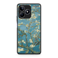 Thumbnail for Realme C53 White Blossoms θήκη από τη Smartfits με σχέδιο στο πίσω μέρος και μαύρο περίβλημα | Smartphone case with colorful back and black bezels by Smartfits