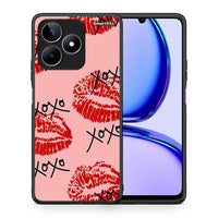 Thumbnail for Θήκη Realme C53 XOXO Lips από τη Smartfits με σχέδιο στο πίσω μέρος και μαύρο περίβλημα | Realme C53 XOXO Lips case with colorful back and black bezels