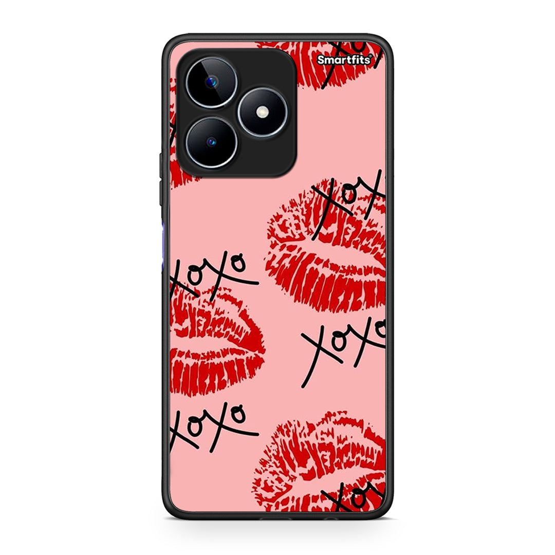 Realme C53 XOXO Lips θήκη από τη Smartfits με σχέδιο στο πίσω μέρος και μαύρο περίβλημα | Smartphone case with colorful back and black bezels by Smartfits
